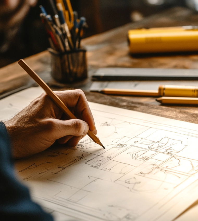 Expert technical drawing for sustainable pulp packaging support.